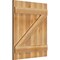 Ekena Millwork Joined Board-n-Batten Shutters w/Z-Bar, Rough Sawn Western Red Cedar, 26 7/8W x 31H, PR RBJ06Z26X031RWR - alternate 2
